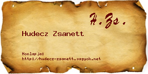Hudecz Zsanett névjegykártya